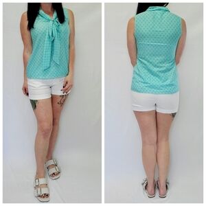 Banana Republic Sleeveless Tie Neck Top